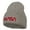 Grey, variant on NASA Letter Logo Embroidered Stretch ECO Cotton Short Beanie - Beige XL-3XL
