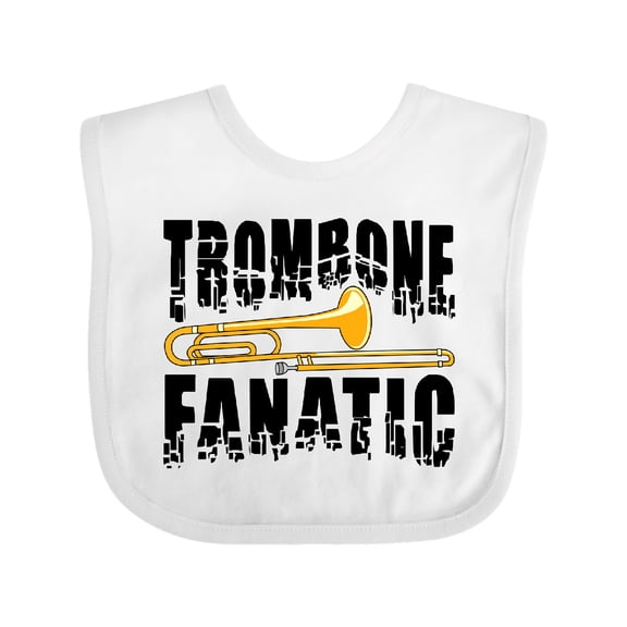 Inktastic Trombone Fanatic Boys or Girls Baby Bib