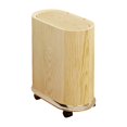 thumbnail image 2 of Cubo de basura con ruedas desmontables, práctico cubo de basura con tapa a presión. Madera, 2 of 9