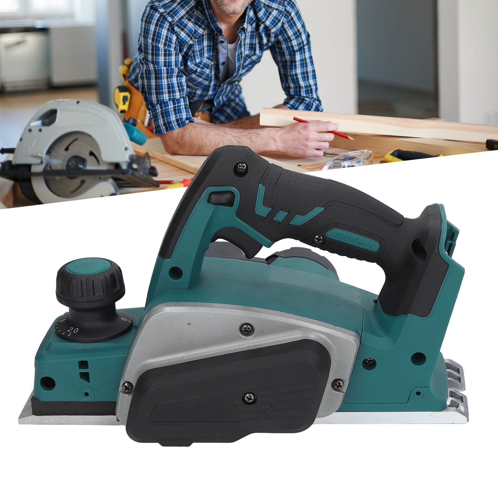 Hand Planer, 18V Electric Planer Battery Indicator For Woodworking