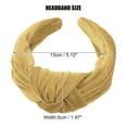 thumbnail image 2 of Unique Bargains 1 Pcs Velvet Wide Knotted Hairband for Women Hairband Hair Hoop Hair Accessories Beige, 2 of 7