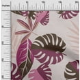 thumbnail image 2 of oneOone Viscose Chiffon Purple Fabric Tropical Leaf Craft Projects Decor Fabric Printed By The Yard 42 Inch Wide, 2 of 4