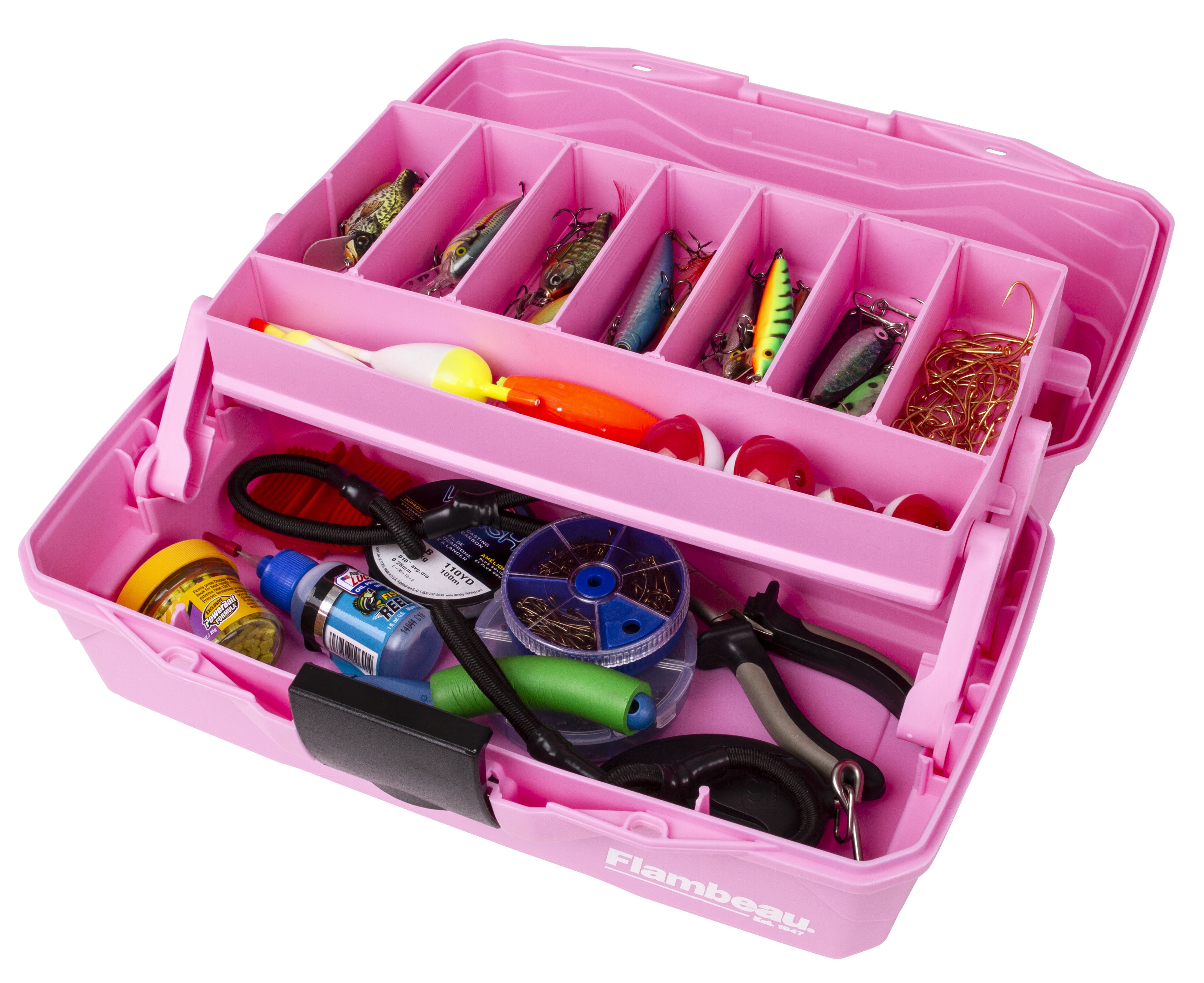Flambeau Outdoors 6391PR 1-Tray Classic Tray Pink Ribbon Tackle Box,  Portable Tackle Storage - Pink Breast Cancer Support Edition