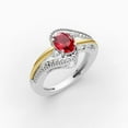thumbnail image 2 of OMRE Genuine Ruby Ring, 925 Sterling Silver and 10K Yellow Gold Women, 2 of 5