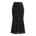 thumbnail image 5 of Flowy Skirts for Women Summer Relaxed Regular Fit Color Block Stretchable Fabric 2026 Elastic High Waist Chiffon Flowy Skirts with Pockets, 5 of 5
