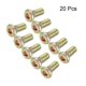 thumbnail image 4 of Tornillos de muebles M8x16mm con socket hexagonal, fijaciones galvanizadas, tornillos de rosca completa de acero al carbono, 20 piezas, 4 of 4