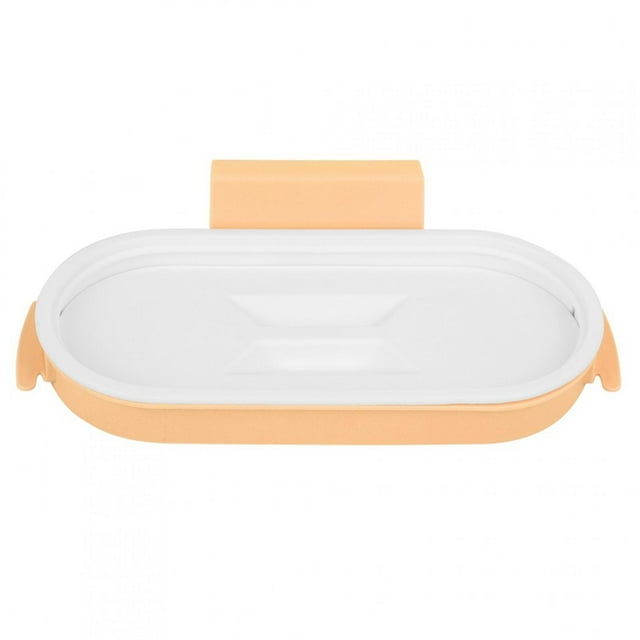 East buy Trash Rack - Wall?Mounted No Punching Environmentally Friendly Garbage Bag Rack with Cover(Yellow and white)