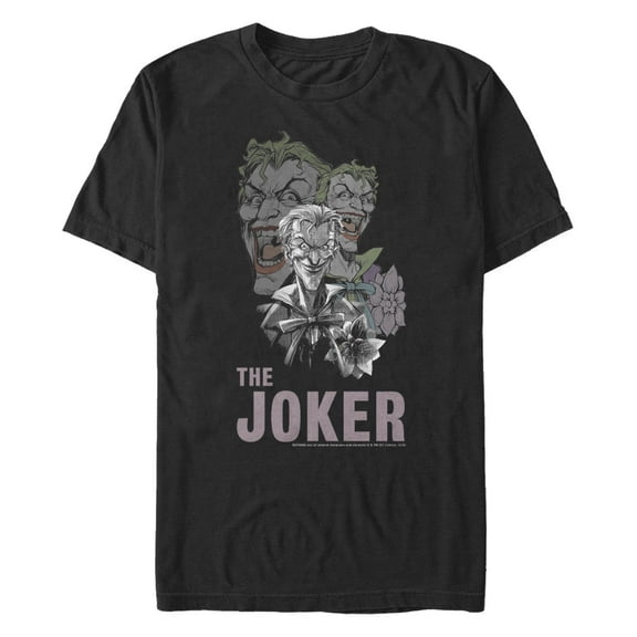 Men's Batman Joker Smiles to Fear Graphic Tee Black 3X Big Tall