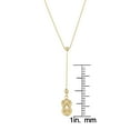 thumbnail image 3 of KoolJewelry 14k Yellow Gold Love Knot Drop Necklace (18 inch), 3 of 5