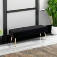 thumbnail image 5 of SSyao 44 Inch Bedroom Ottoman Bench, Upholstered End of Bed Bench with Gold Legs for Living Room Bedroom Dinning Room Entryway-Black, 5 of 9
