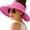 Pink, variant on Sun Visor Hats for Women Wide Brim Straw Beach Hat Ponytail Open Top Packable Sun Hat Women Foldable Summer Travel Beach Hats for Women