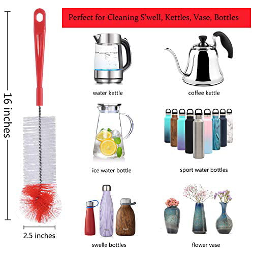 ALINK Straw Cleaning Brush with Handle, Comfy Grips Bottle Straw Cleaner  Set for Extra Long Wide Straws, Baby Bottle, Tumbler, Pipe, Tube, Lids,  Pack