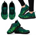 thumbnail image 1 of Zapatos planos suaves y cálidos con estampado 3D de hojas de hierba verde para primavera y otoño para mujer, zapatillas informales con cordones, 1 of 6