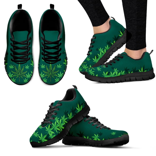 Zapatos planos suaves y cálidos con estampado 3D de hojas de hierba verde para primavera y otoño para mujer, zapatillas informales con cordones