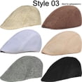 thumbnail image 4 of Boinas para hombre, sombrero de calle, primavera Otoño Invierno, boina Retro británica, sombreros para hombre, gorras de pintor con visera, sombreros, 4 of 5