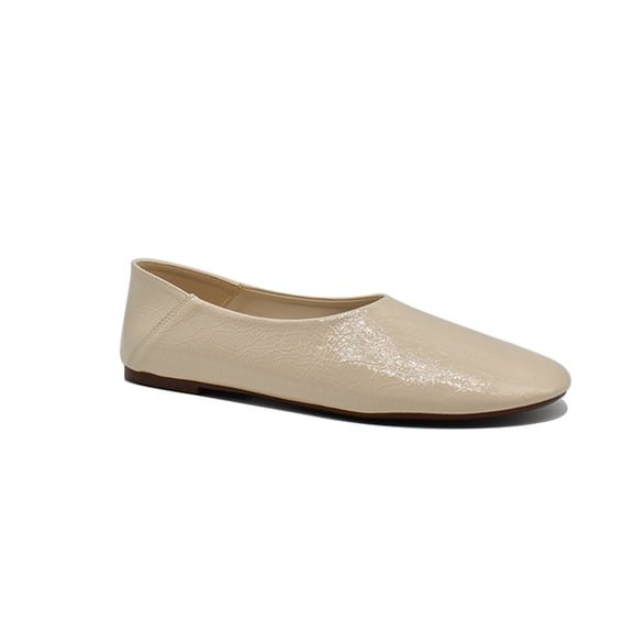 Women’s Ballet Flat Shoes Slip On  comfortable  lightweight Ballerina Walking Flats Shoes - Beige color