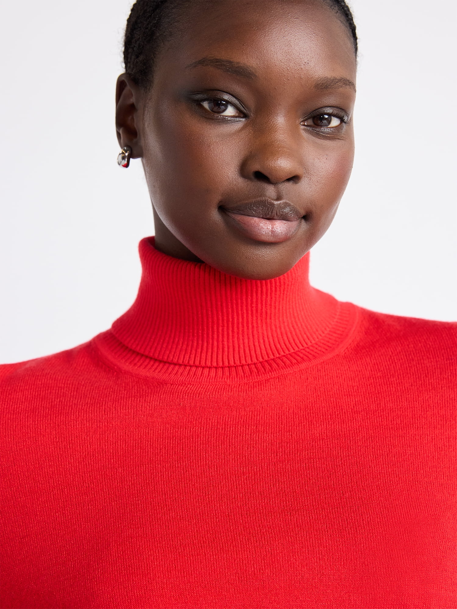 Free Assembly Women's Cozy Yarn Turtleneck Sweater with Long Sleeves, Sizes XS-XXL