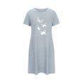thumbnail image 4 of HomeGardon Women's Sleepwear Nightgowns for Women,Women's Oversized Short Nightgown Printed Round Neck and Short Sleeves dress,S-XXL, 4 of 4