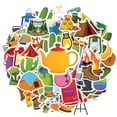 thumbnail image 2 of 35pcs-50pcs Cartoon Camping Stickers Adventure Outdoor Hiking Stickers for Luggage Suitcase Notebook, 2 of 8