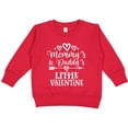 thumbnail image 2 of Inktastic Mommy and Daddy Little Valentine Toddler Sweatshirt, 2 of 4