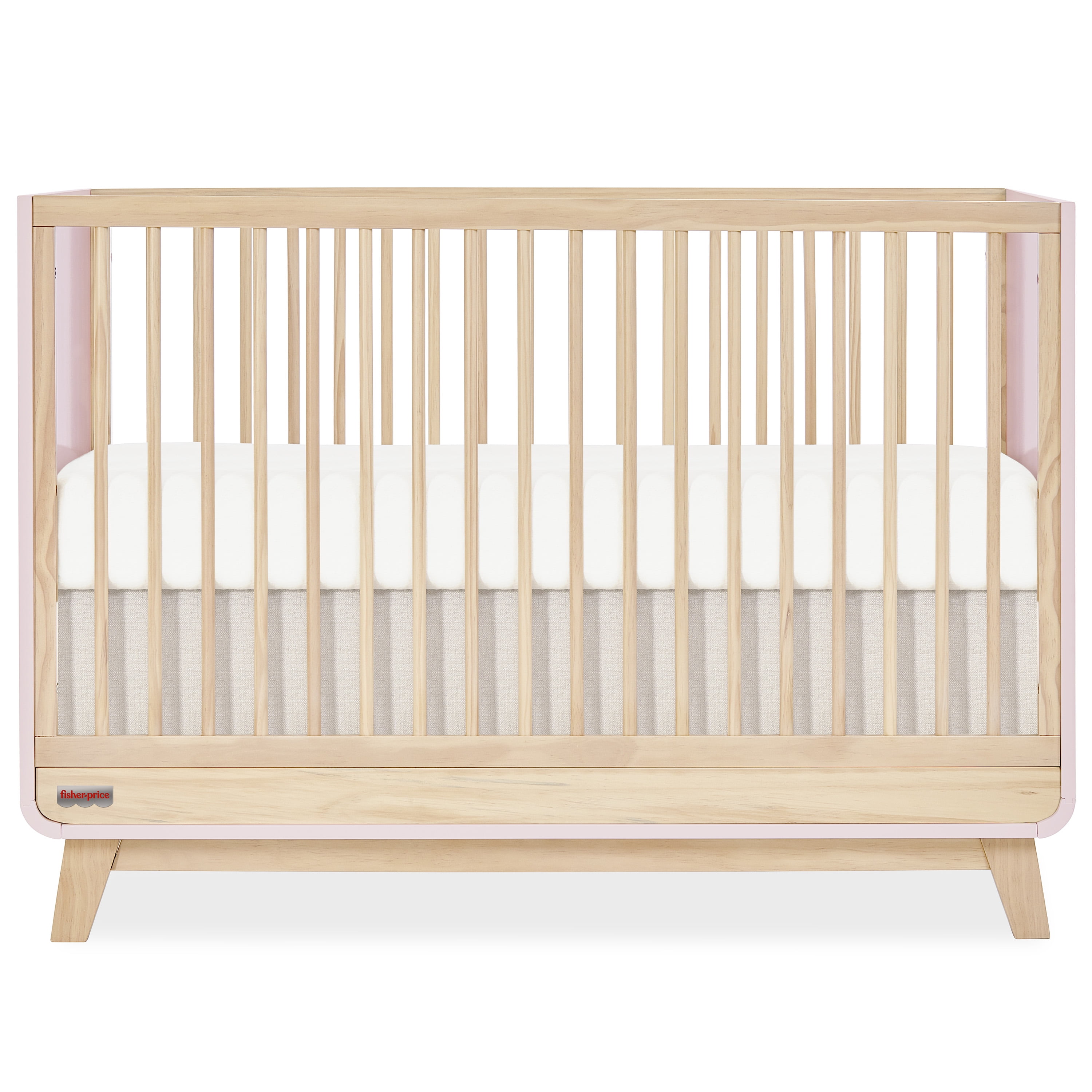 Fisher Price Siesta 3-in-1 Convertible Crib by Dream On Me, Blush Pink
