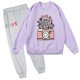 thumbnail image 1 of Odeerbi 2-9 Años Niñas Conjuntos de Algodón Sudaderas de Flores Cuello Redondo Sudaderas Pantalones de Dos Piezas Conjunto Floral Top Pantalones Largos, 1 of 3