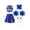 B Blue, variant on Doomiva Kids Girls Cheerleading Dance Dress Outfits with Pom Poms Student Girls Cheer Leader Uniform Fancy Dress Up B Blue 16