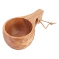 thumbnail image 2 of Taza de senderismo aislada de 220 ml con asa, acabado de caparazón de tortuga para aventuras al aire libre, taza de madera para campamento, 2 of 8