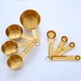 thumbnail image 2 of KYAIGUO Kitchen Baking Measuring Spoons Measuring Cups Set of 8PCS, Four Sizes to Choose (Gold), 2 of 5