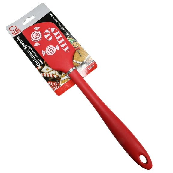 Chef Craft Select Silicone Christmas Spatula, 11 inches in Length, Red