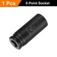 thumbnail image 3 of Uxcell 6 Point Shallow Impact Socket 7/8" Socket 1/2" Square Drive 78mm (3.1") Long 40cr Alloy Steel for Home Auto Axle Hex Nuts Bolts Repair, Black, 3 of 7