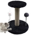thumbnail image 3 of Cat Scratching Post Sisal Rope Cat Claw Stand Soft Smooth Plush Scratch Tower With Interactive Toys Stable Claw Grinding Device, 3 of 9