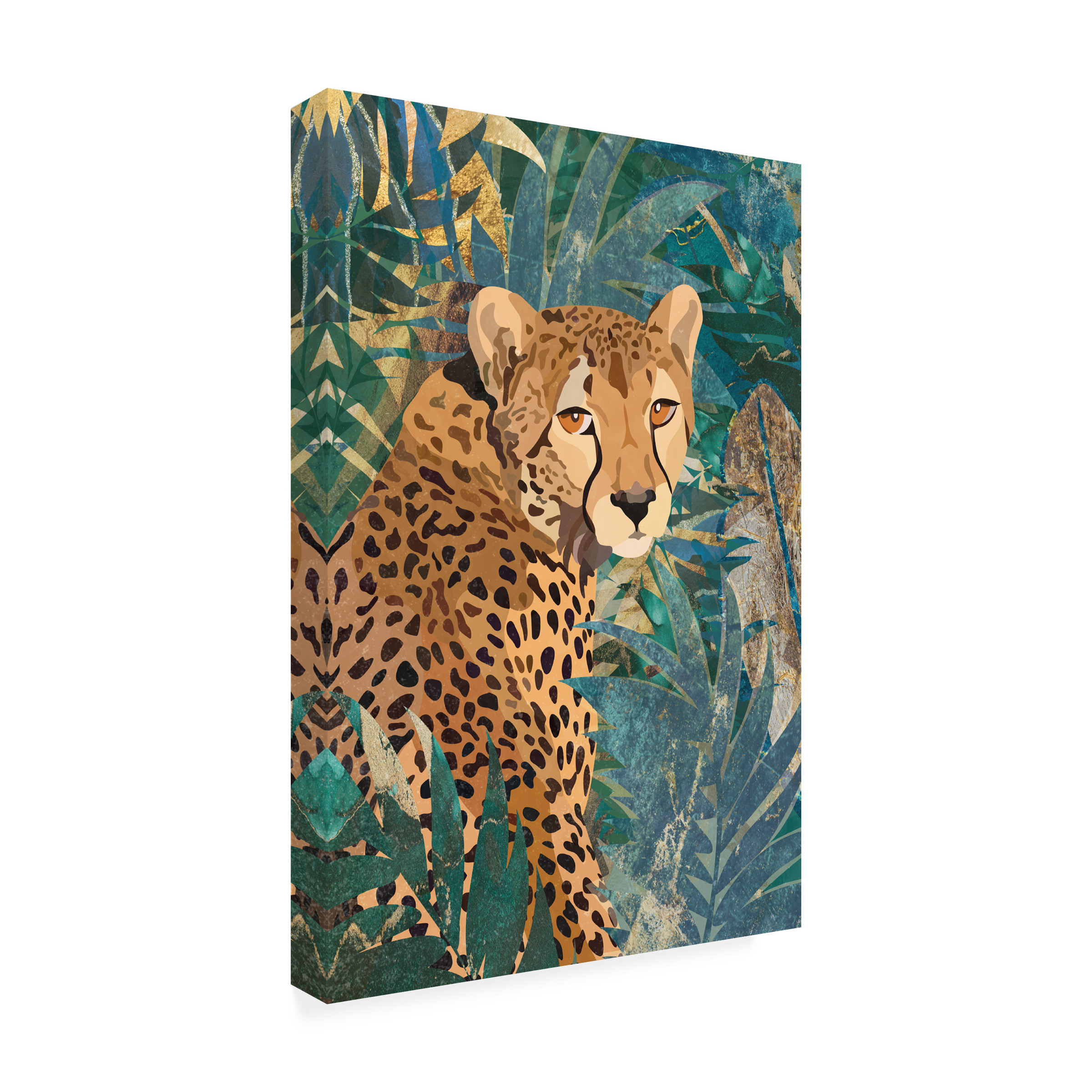 Sarah Manovski 'Cheetah In the Jungle 2' Canvas Art