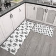 thumbnail image 2 of White Chicken Sketch Pattern Kitchen Rugs Sets Of 2,Anti Fatigue Kitchen Mat Rugs Non Slip Washable,Decorative Kitchen Floor Mats for Kitchen,Sink,Laundry,17"x30"+17"x47", 2 of 7