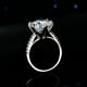 thumbnail image 2 of Anillo clásico de plata de ley s925 con seis garras, anillo de diamantes Mosan de 5 quilates, anillo de mujer, anillo de bodas con forma de huevo de paloma, 2 of 5