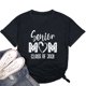 thumbnail image 2 of Gibobby Blusa Casual de Mujer Blusa clásica cómoda manga corta con estampado palabras ultrasuaves y cuello redondo informal para mujer para(Negro,CH), 2 of 3