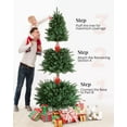 thumbnail image 3 of OASISCRAFT 6.5FT Pre-Lit Artificial Christmas Tree with 1400 Branch Tips 350 Light Metal Hinges Foldable Base for Home Office Party Decoration, 3 of 9