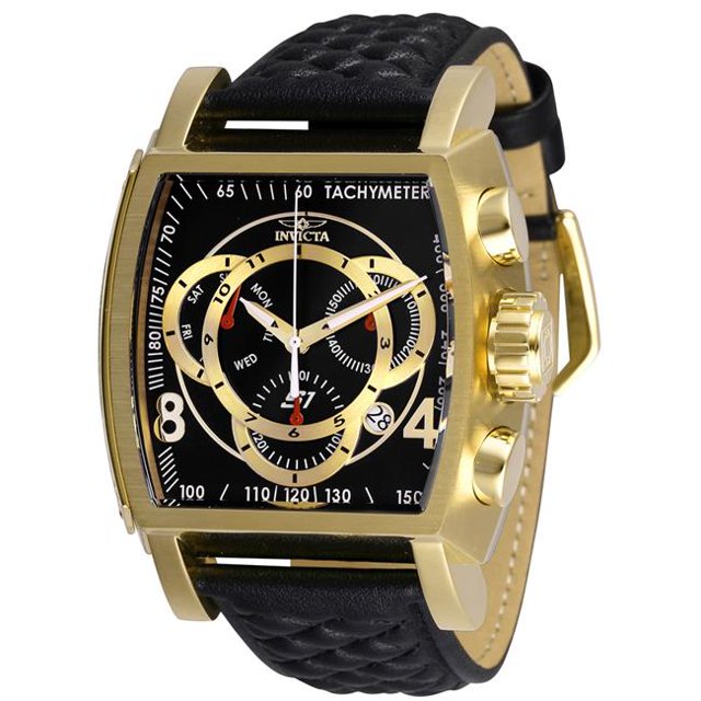 Invicta 27932 Hommes S1 Rallye Quartz Multifonction Cadran Noir et Or Montre avec Calibre Z60 FE