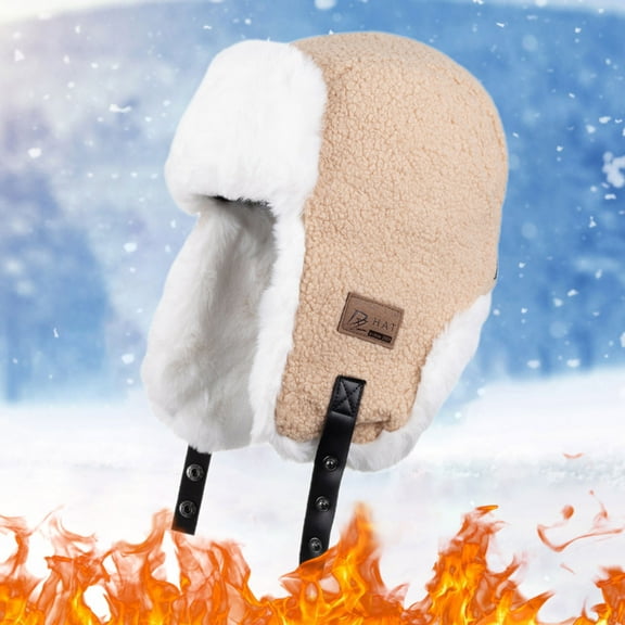 Hauaitttt Fashion Women Men Sport Style Solid Keep Warm Winter Outdoor Cycling Windproof Ear Hats Winter Hays Headhunter Hat Hat with Ear Covers Winter Hat Mens Heated Hat for Men Hat Trapper Fir Hat