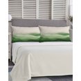 thumbnail image 5 of Green Beige Ombre Pillow Covers King Size, Minimalist Ocean Waves Linen Soft Bed Throw Pillowcases Breathable Cooling Long Lumbar Body Pillow Sham Cover for Bed Sofa 20''x40'', 5 of 7