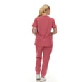 thumbnail image 2 of HEAL+WEAR Women's Scrub Set Stretch V-Neck Top & Pants 4-Way Stretch,Wrinkle-Resistant,Breathable Fabric, 2 of 4