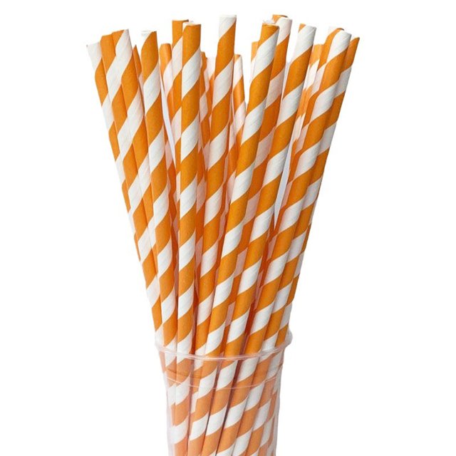 Pajita de papel desechable, biodegradable, original, apta para uso alimentario, para niños