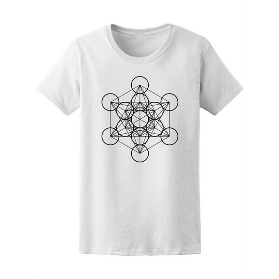 Metatron Cube. Geometric Art T-Shirt Women -Image by Shutterstock, Female Small