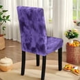 thumbnail image 5 of TSOVTHRID Purple Tie Dye Print Table Cover and Chair Slipcovers Set of 7, Removable 55x82 Inch Rectangle Tablecloth with Chair Covers, Water-Resistant Furniture Protectors, Machine Washable, 5 of 6