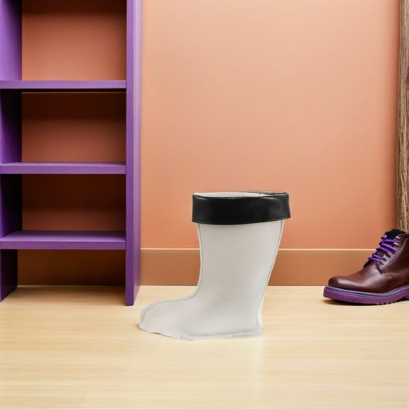 HEANUJJ Plush White Boot Liners Cotton Fleece for Tall Rain Boots Winter Insulation 2Pcs