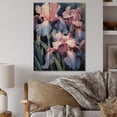 thumbnail image 2 of Designart "Petal of Iris in Pink and Blue II" Floral Print on Natural Pine Wood, 2 of 5
