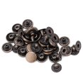 thumbnail image 3 of Lot de 50 boutons pression ronds en laiton pur pour décoration de bagages (bronze 12,5 mm), 3 of 4
