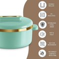 thumbnail image 2 of Ensemble de Casseroles / Casserole Intérieure en Acier Inoxydable / Garde les Aliments Chauds et Frais Chapati, Roti, Biryani / Article de Cuisine Ensemble de 1 (1300 ml) Vert Pâle, 2 of 4