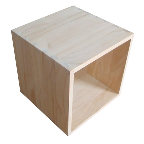 AURARMLET Beige Wooden Storage Bin, Wood Organizer Box with Dovetail Joints, Decorative Container for Home