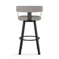 thumbnail image 4 of Amisco Parker 30 In. Swivel Bar Stool - Taupe Grey Faux Leather / Black Metal, 4 of 9